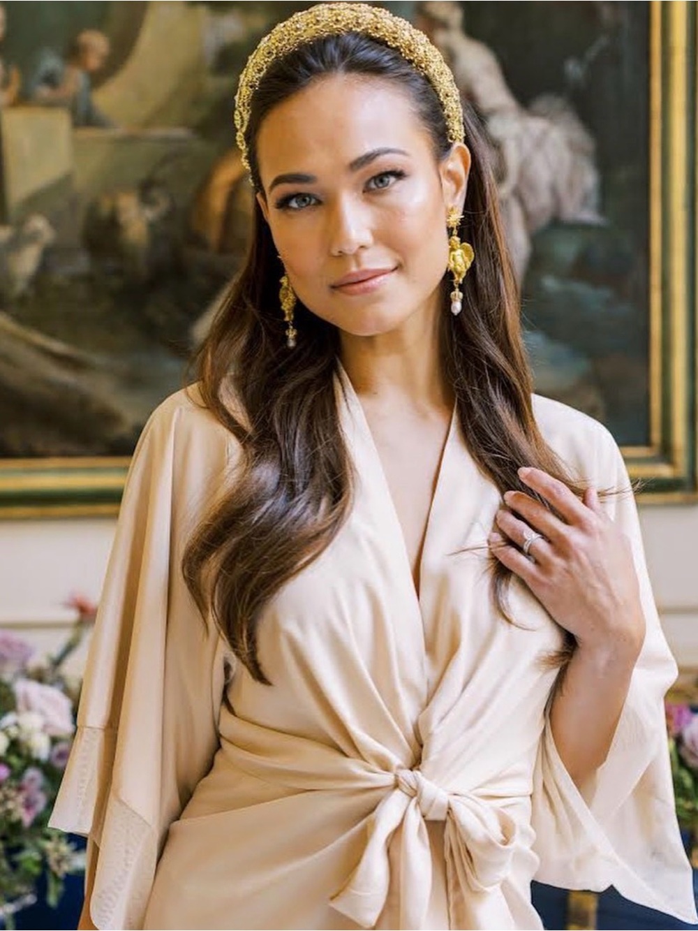 Bridesmaid Kimono Style robe with Knot Front